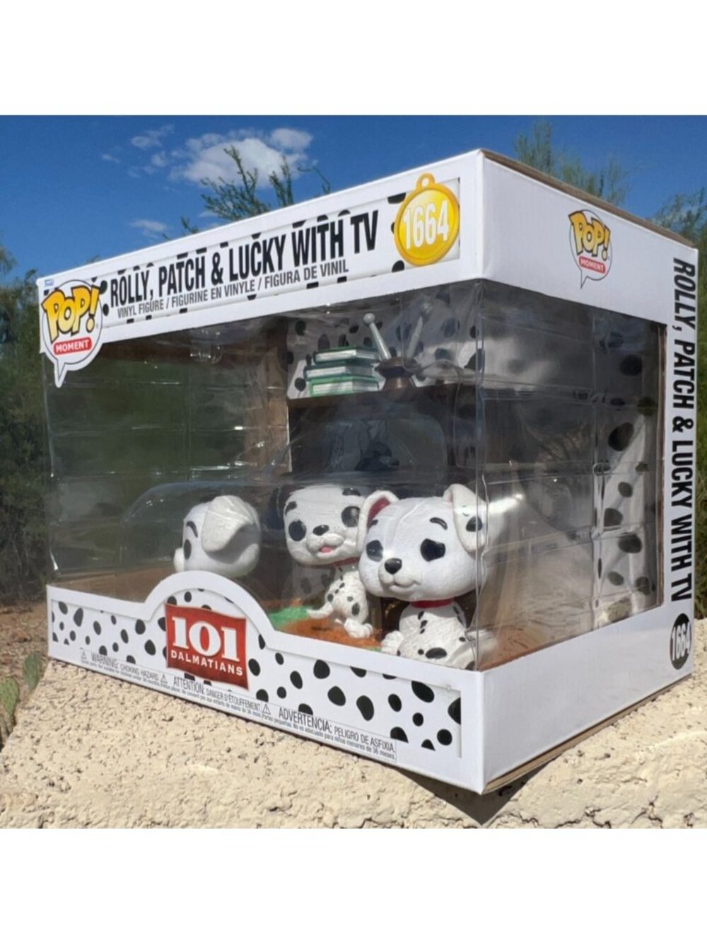 Funko Pop! Moments: Disney - Pop! Moment Rolly, Patch & Lucky with TV (#1664,NEW